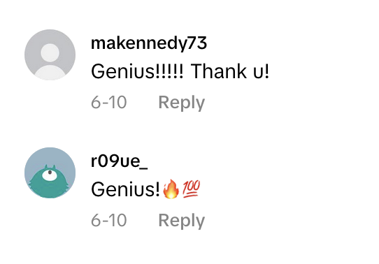 TikTok comments